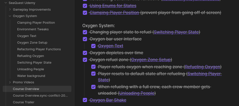 course notes overview